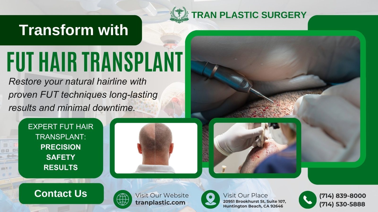 Choosing the Right FUT Surgeon - FUT Hair Transplant - Tran Plastic Surgery