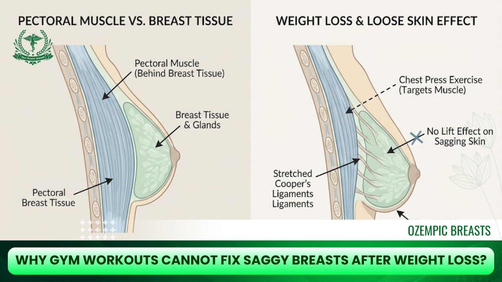 Why Gym Workouts Cannot Fix Saggy Breasts After Weight Loss?