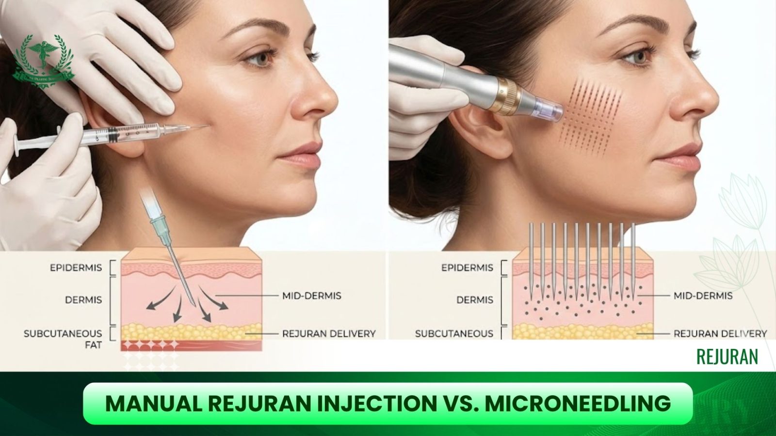Manual Rejuran Injection vs. Microneedling