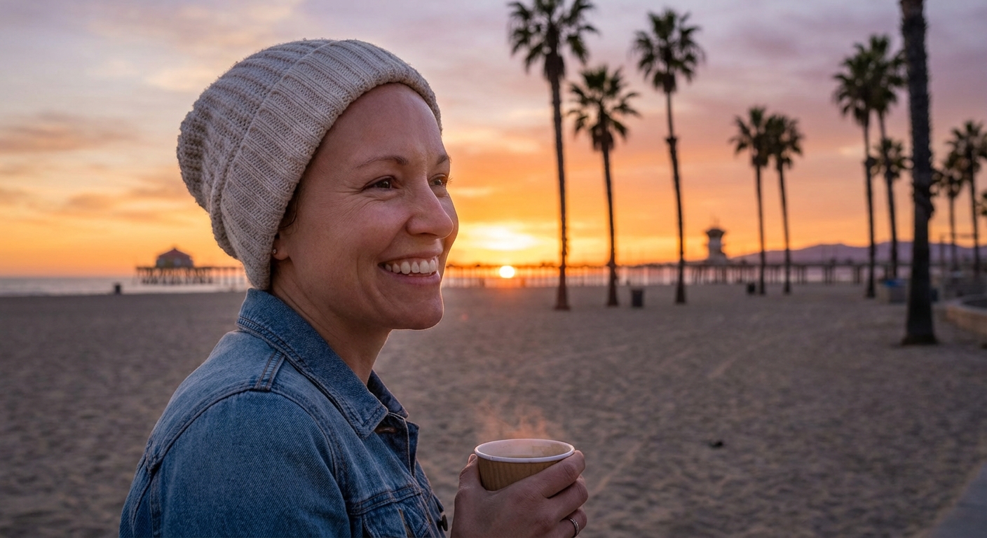 Forehead contouring recovery showing smooth forehead in Huntington Beach CA