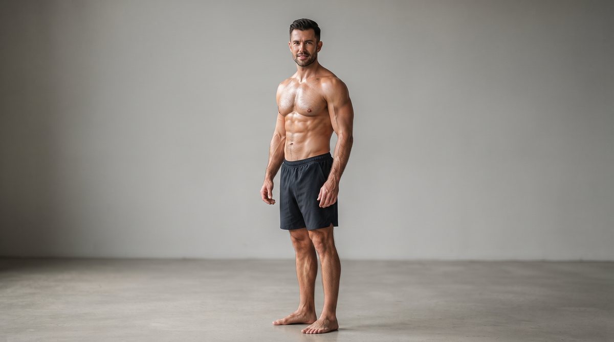 Athletic man with a defined chest and physique