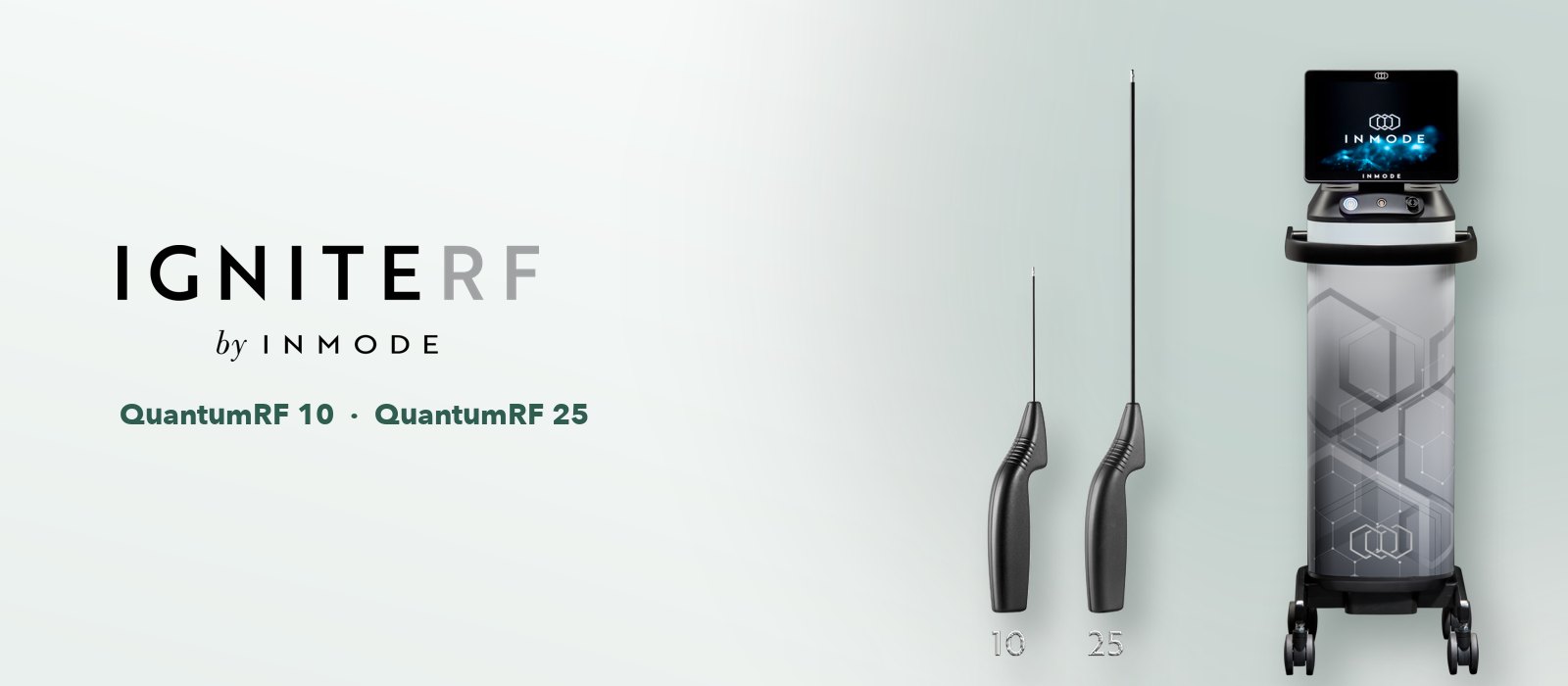 InMode IgniteRF platform with QuantumRF 10 and QuantumRF 25 handpieces used at Tran Plastic Surgery